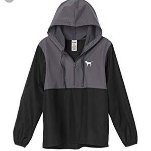 Vs Pink Anorak Black and Grey